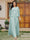 Lace Chiffon Square Neck 3/4 Sleeves 3 Pieces Plus Size Pantsuits with Appliques & Jacket
