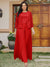 Lace Chiffon Square Neck 3/4 Sleeves 3 Pieces Plus Size Pantsuits with Appliques & Jacket