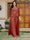 Lace Chiffon Square Neck 3/4 Sleeves 3 Pieces Plus Size Pantsuits with Appliques & Jacket