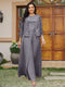 Lace Chiffon Square Neck 3/4 Sleeves 3 Pieces Plus Size Pantsuits with Appliques & Jacket