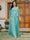Lace Chiffon Square Neck 3/4 Sleeves 3 Pieces Plus Size Pantsuits with Appliques & Jacket