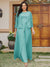 Lace Chiffon Square Neck 3/4 Sleeves 3 Pieces Plus Size Pantsuits with Appliques & Jacket