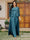 Lace Chiffon Square Neck 3/4 Sleeves 3 Pieces Plus Size Pantsuits with Appliques & Jacket