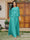 Lace Chiffon Square Neck 3/4 Sleeves 3 Pieces Plus Size Pantsuits with Appliques & Jacket