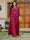 Lace Chiffon Square Neck 3/4 Sleeves 3 Pieces Plus Size Pantsuits with Appliques & Jacket