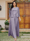 Lace Chiffon Square Neck 3/4 Sleeves 3 Pieces Plus Size Pantsuits with Appliques & Jacket