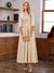 A-Line/Princess V-Neck Half Sleeves Ankle-Length Mother of the Bride Dresses with Ruffles