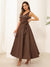 A-Line/Princess V Neck Sleeveless Long Evening Dresses with Bow Knot