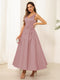 A-Line/Princess V Neck Sleeveless Long Evening Dresses with Bow Knot