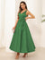 A-Line/Princess V Neck Sleeveless Long Evening Dresses with Bow Knot