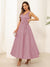 A-Line/Princess V Neck Sleeveless Long Evening Dresses with Bow Knot