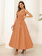 A-Line/Princess V Neck Sleeveless Long Evening Dresses with Bow Knot