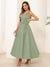 A-Line/Princess V Neck Sleeveless Long Evening Dresses with Bow Knot