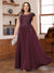 A-Line/Princess Scoop Short Sleeves Chiffon Plus Size Mother of the Bride Dresses with Applique