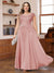 A-Line/Princess Scoop Short Sleeves Chiffon Plus Size Mother of the Bride Dresses with Applique