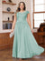 A-Line/Princess Scoop Short Sleeves Chiffon Plus Size Mother of the Bride Dresses with Applique