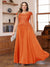 A-Line/Princess Scoop Short Sleeves Chiffon Plus Size Mother of the Bride Dresses with Applique
