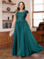 A-Line/Princess Scoop Short Sleeves Chiffon Plus Size Mother of the Bride Dresses with Applique