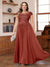 A-Line/Princess Scoop Short Sleeves Chiffon Plus Size Mother of the Bride Dresses with Applique
