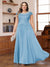 A-Line/Princess Scoop Short Sleeves Chiffon Plus Size Mother of the Bride Dresses with Applique