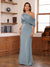 Sheath/Column One-Shoulder Short Sleeve Ruched Mother of the Bride Dresses