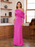 Sheath/Column One-Shoulder Short Sleeve Ruched Mother of the Bride Dresses