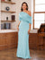 Sheath/Column One-Shoulder Short Sleeve Ruched Mother of the Bride Dresses