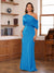 Sheath/Column One-Shoulder Short Sleeve Ruched Mother of the Bride Dresses