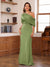 Sheath/Column One-Shoulder Short Sleeve Ruched Mother of the Bride Dresses