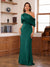 Sheath/Column One-Shoulder Short Sleeve Ruched Mother of the Bride Dresses