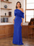 Sheath/Column One-Shoulder Short Sleeve Ruched Mother of the Bride Dresses