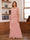 A-Line/Princess Scoop Short Sleeves Tiered Chiffon Mother of the Bride Dresses