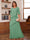 A-Line/Princess Scoop Short Sleeves Tiered Chiffon Mother of the Bride Dresses