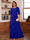 A-Line/Princess Scoop Short Sleeves Tiered Chiffon Mother of the Bride Dresses