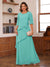 A-Line/Princess Scoop Short Sleeves Tiered Chiffon Mother of the Bride Dresses