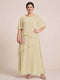 A-Line/Princess Scoop Short Sleeves Tiered Chiffon  Plus Size Mother of the Bride Dresses
