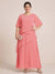 A-Line/Princess Scoop Short Sleeves Tiered Chiffon  Plus Size Mother of the Bride Dresses