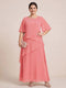 A-Line/Princess Scoop Short Sleeves Tiered Chiffon  Plus Size Mother of the Bride Dresses