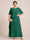 A-Line/Princess Scoop Short Sleeves Tiered Chiffon  Plus Size Mother of the Bride Dresses