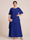 A-Line/Princess Scoop Short Sleeves Tiered Chiffon  Plus Size Mother of the Bride Dresses