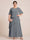 A-Line/Princess Scoop Short Sleeves Tiered Chiffon  Plus Size Mother of the Bride Dresses