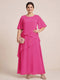 A-Line/Princess Scoop Short Sleeves Tiered Chiffon  Plus Size Mother of the Bride Dresses
