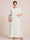A-Line/Princess Scoop Short Sleeves Tiered Chiffon  Plus Size Mother of the Bride Dresses