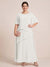 A-Line/Princess Scoop Short Sleeves Tiered Chiffon  Plus Size Mother of the Bride Dresses