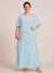 A-Line/Princess Scoop Short Sleeves Tiered Chiffon  Plus Size Mother of the Bride Dresses
