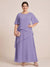 A-Line/Princess Scoop Short Sleeves Tiered Chiffon  Plus Size Mother of the Bride Dresses
