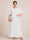 A-Line/Princess Scoop Short Sleeves Tiered Chiffon  Plus Size Mother of the Bride Dresses