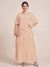 A-Line/Princess Scoop Short Sleeves Tiered Chiffon  Plus Size Mother of the Bride Dresses