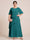 A-Line/Princess Scoop Short Sleeves Tiered Chiffon  Plus Size Mother of the Bride Dresses