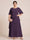 A-Line/Princess Scoop Short Sleeves Tiered Chiffon  Plus Size Mother of the Bride Dresses